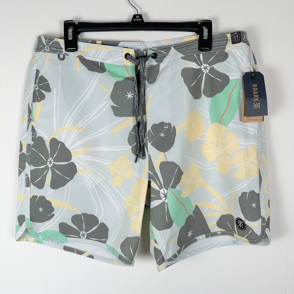 NWT ROARK Revival The Chiller Board Shorts Floral Print Mens 34‎ Vacation Resort